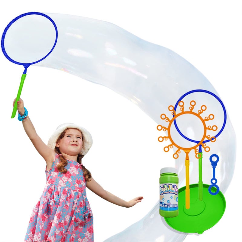 OLEOLETOY Giant Bubble Wand Set for Kids and Adults with Concentrated Refill, Fun Outdoor and Indoor Activity for Girls, Boys, Toddlers and Children to Enjoy - Image 1